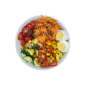 Bunter Blattsalat mit Kichererbsen und Ei