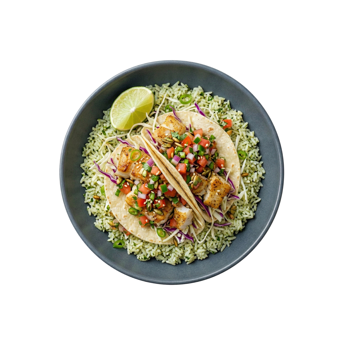 Fischtacos mit Limettenreis