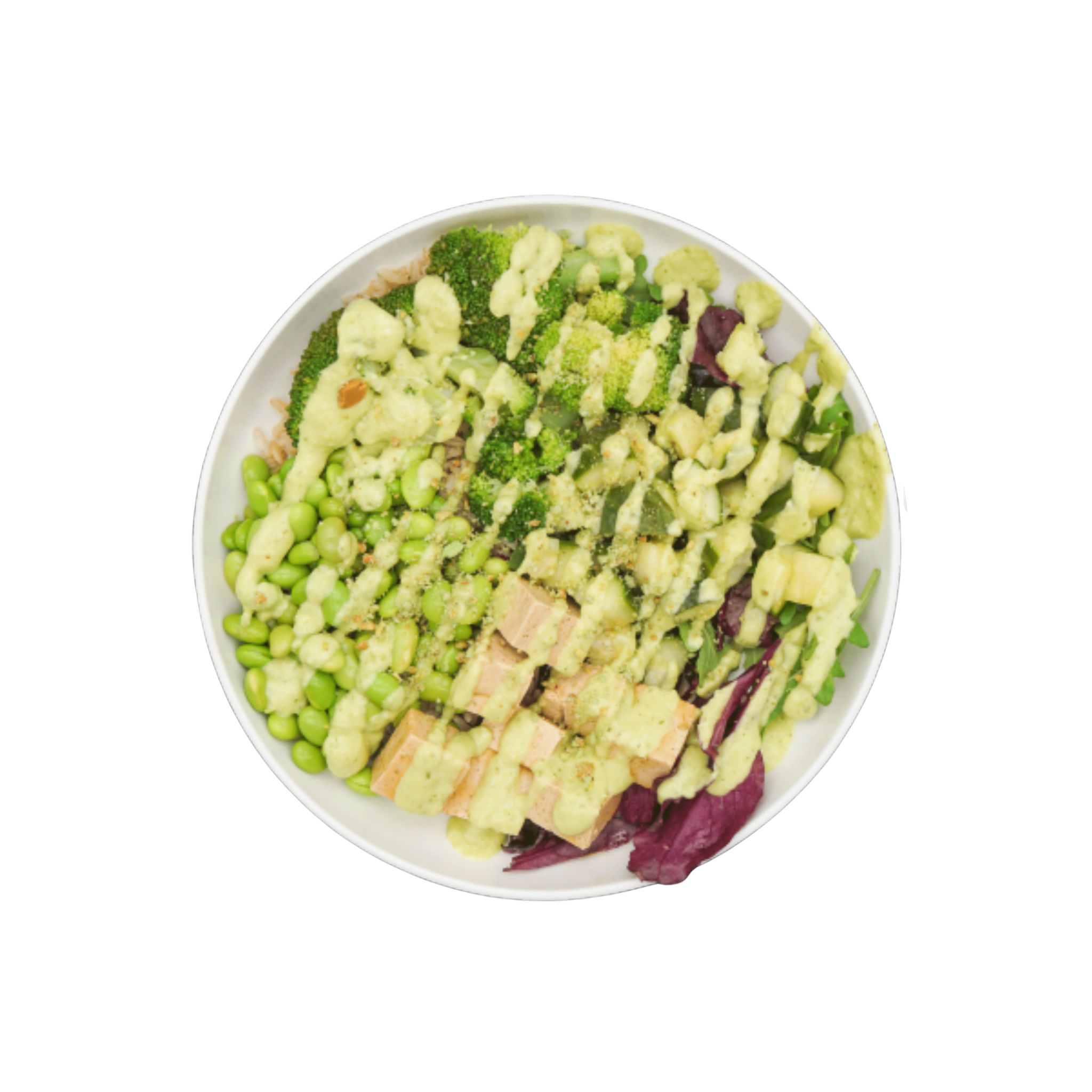 Grüne Tofu Bowl