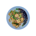 Japanische Udon-Nudeln Tofu Teriyaki
