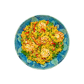 Riesengarnelen auf Paella