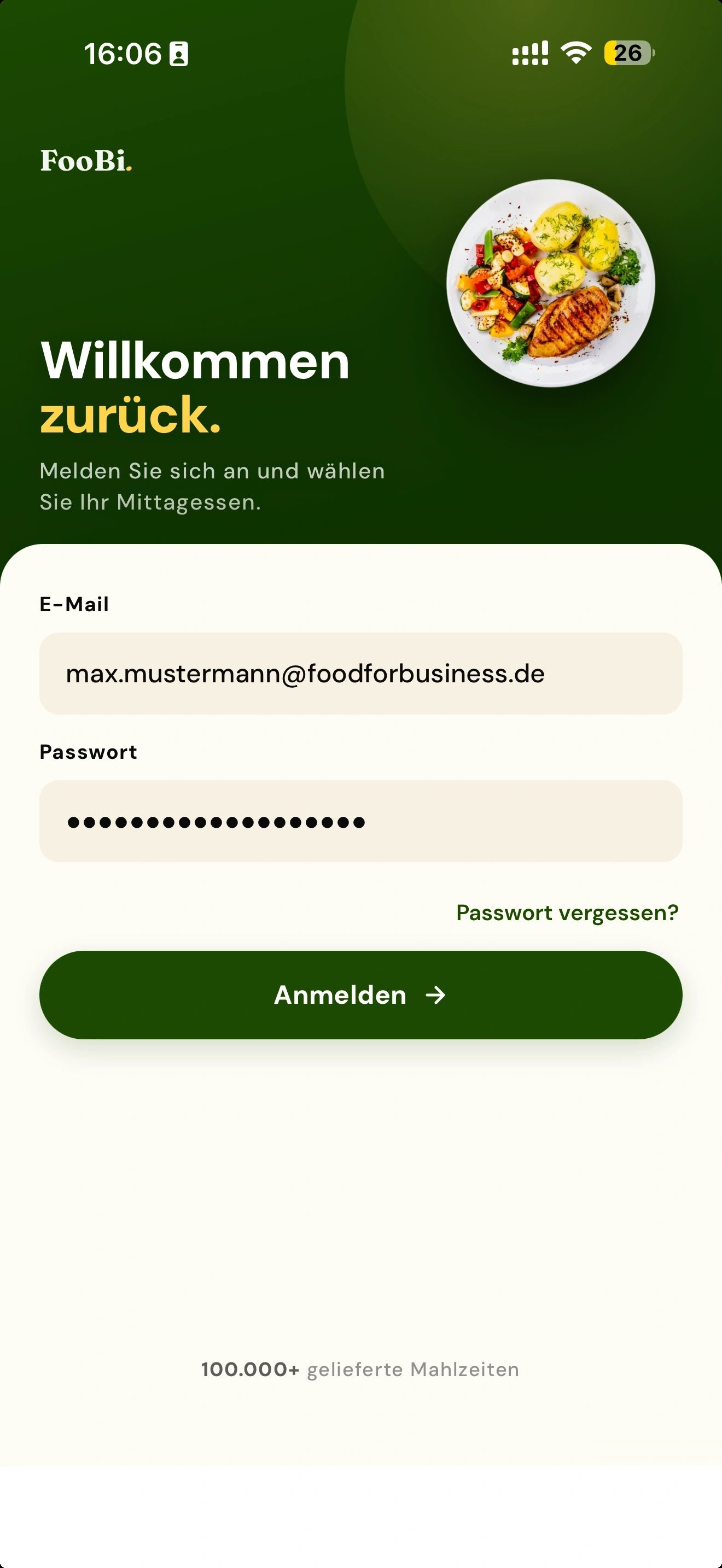 FooBi Store: Anmelden