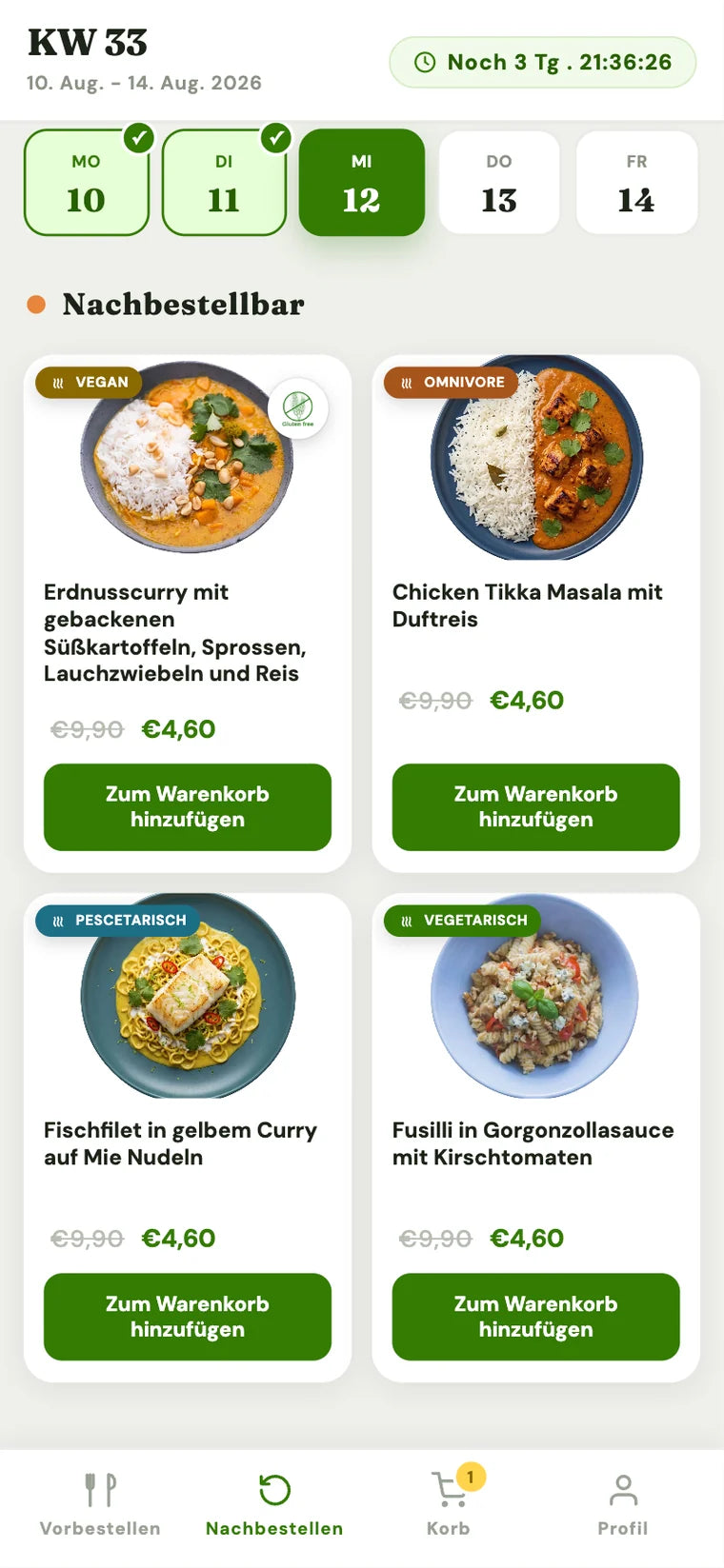 FooBi Store: Kurzfristig bestellen
