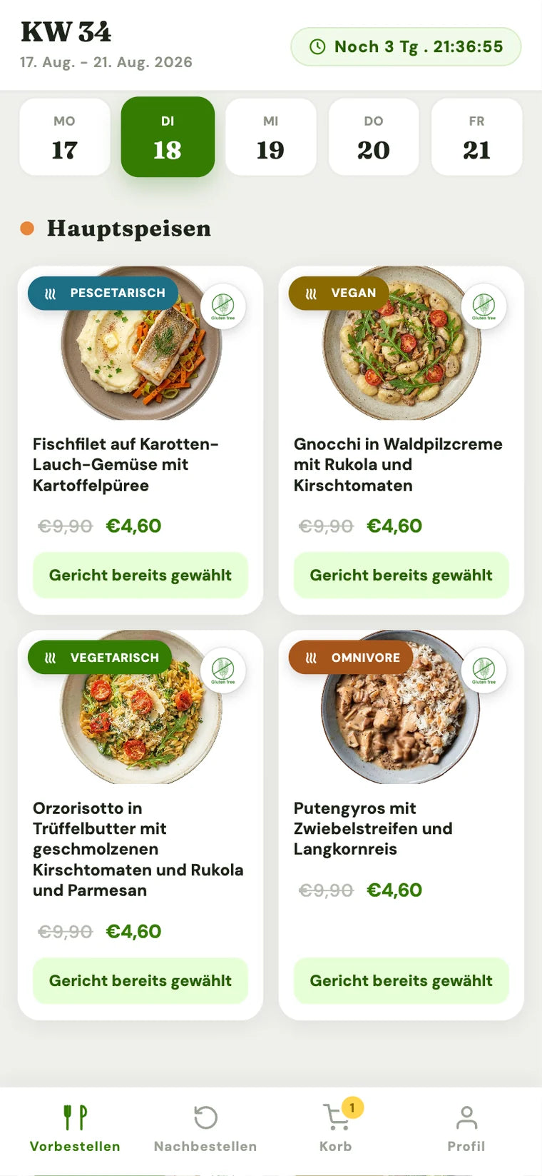 FooBi Store: Vorbestellen
